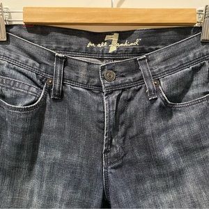 7 For All Mankind dark blue bootcut denim size 25